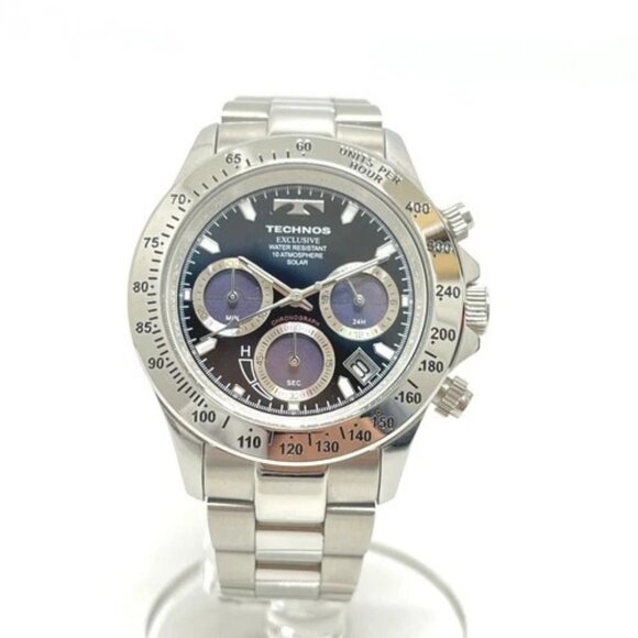TECHNOS T9349TB Solar-powered chronograph Wristwatch SS Silver main image 10
